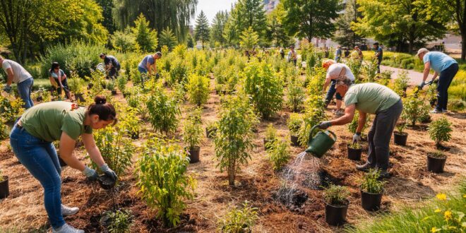 Önkéntesek ültettek minierdőt a Miyawaki-módszerrel Veszprémben