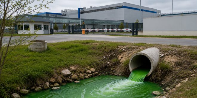 Szigorú vizsgálat indult a debreceni CATL-gyárnál felbukkanó zöld víz ügyében